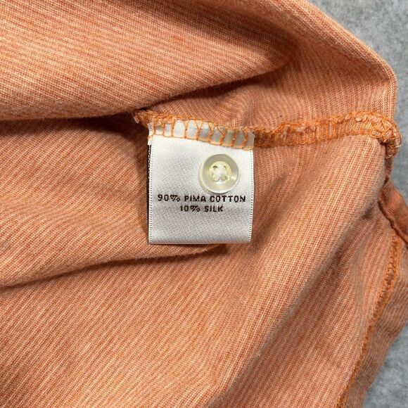 Peter Millar Polo Crown Soft Mens XL Cotton Silk Shirt Salmon Orange Golf READ - Picture 5 of 9